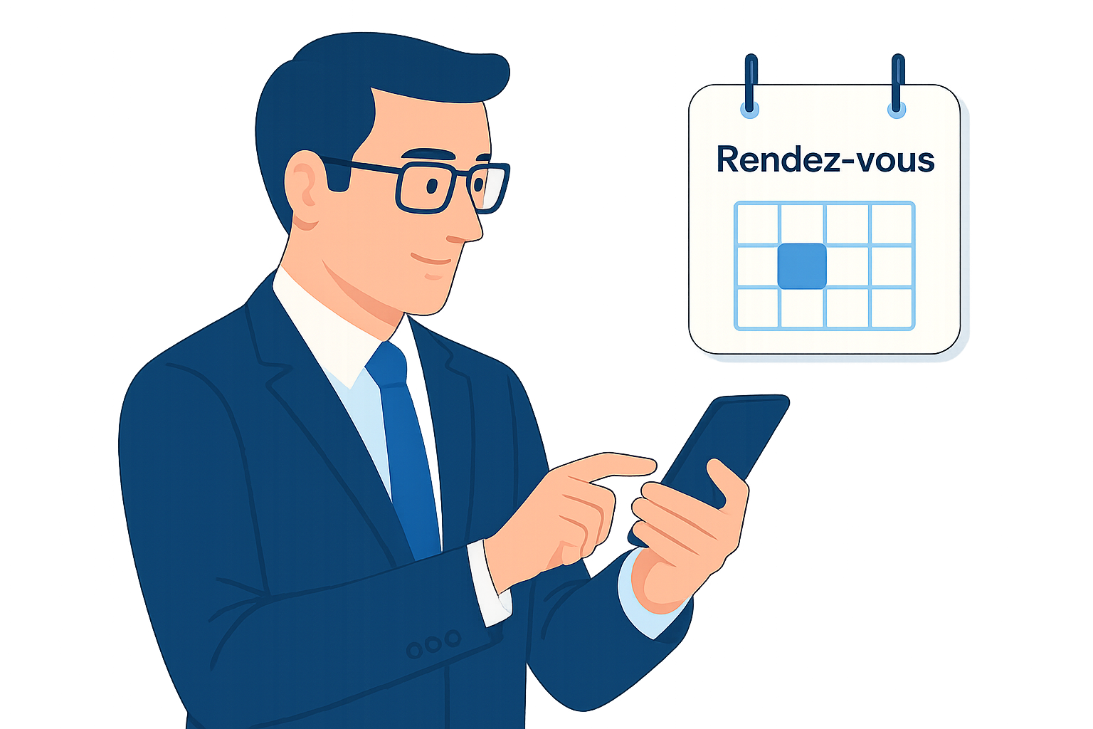 Illustration de réservation en ligne